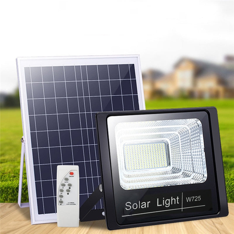 Proiector Solar Jortan 200W, Lampa Incarcare Solara +Panou Solar