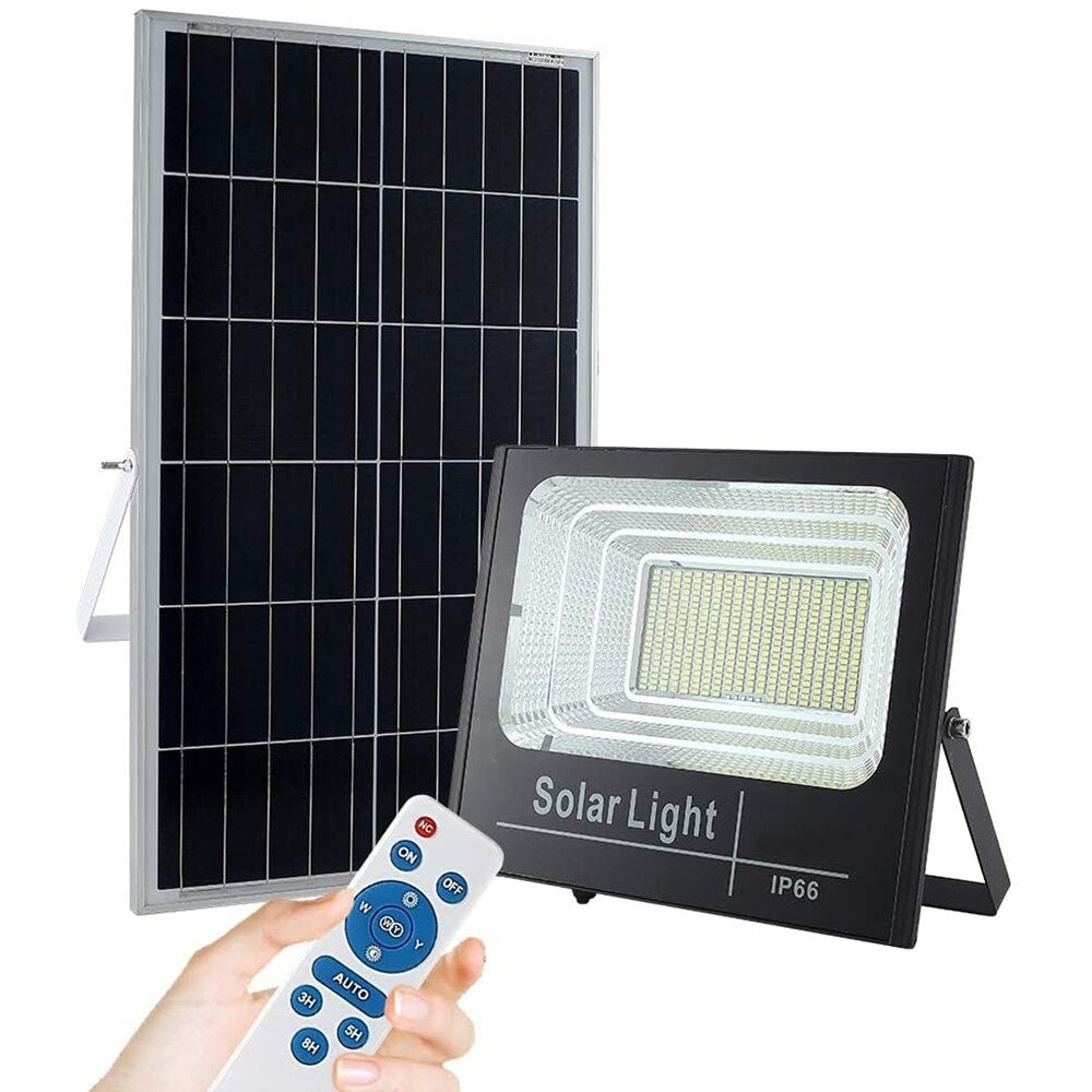 Proiector Solar Jortan 300W, Lampa Incarcare Solara +Panou Solar