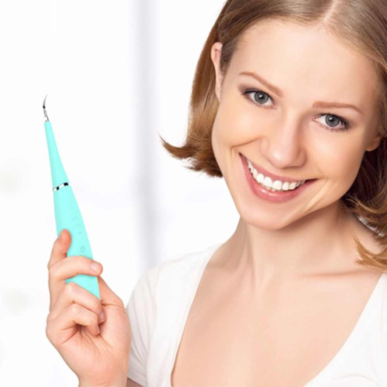 Curățător pentru dinți cu ultrasunete - verde