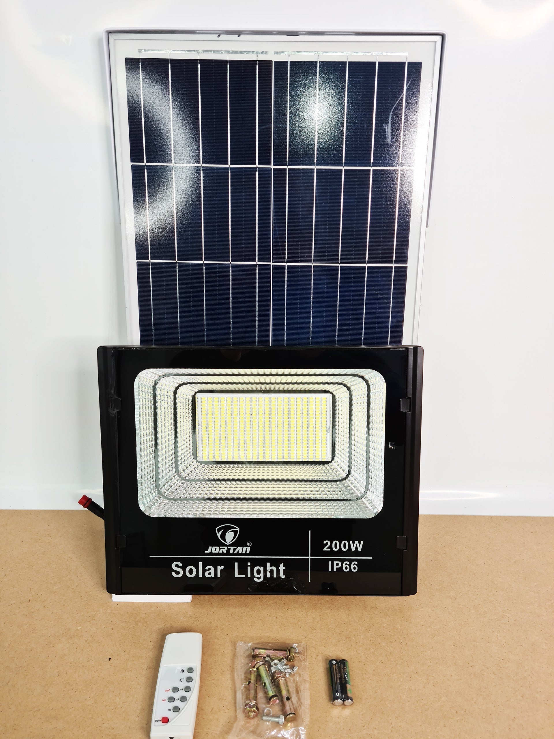 Proiector Solar Jortan 400W, Lampa Incarcare Solara +Panou Solar