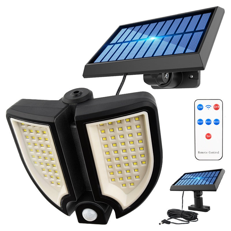 Lampa LED cu Incarcare Solara, Senzor de Miscare 100W 3 Moduri de Iluminare + Telecomanda