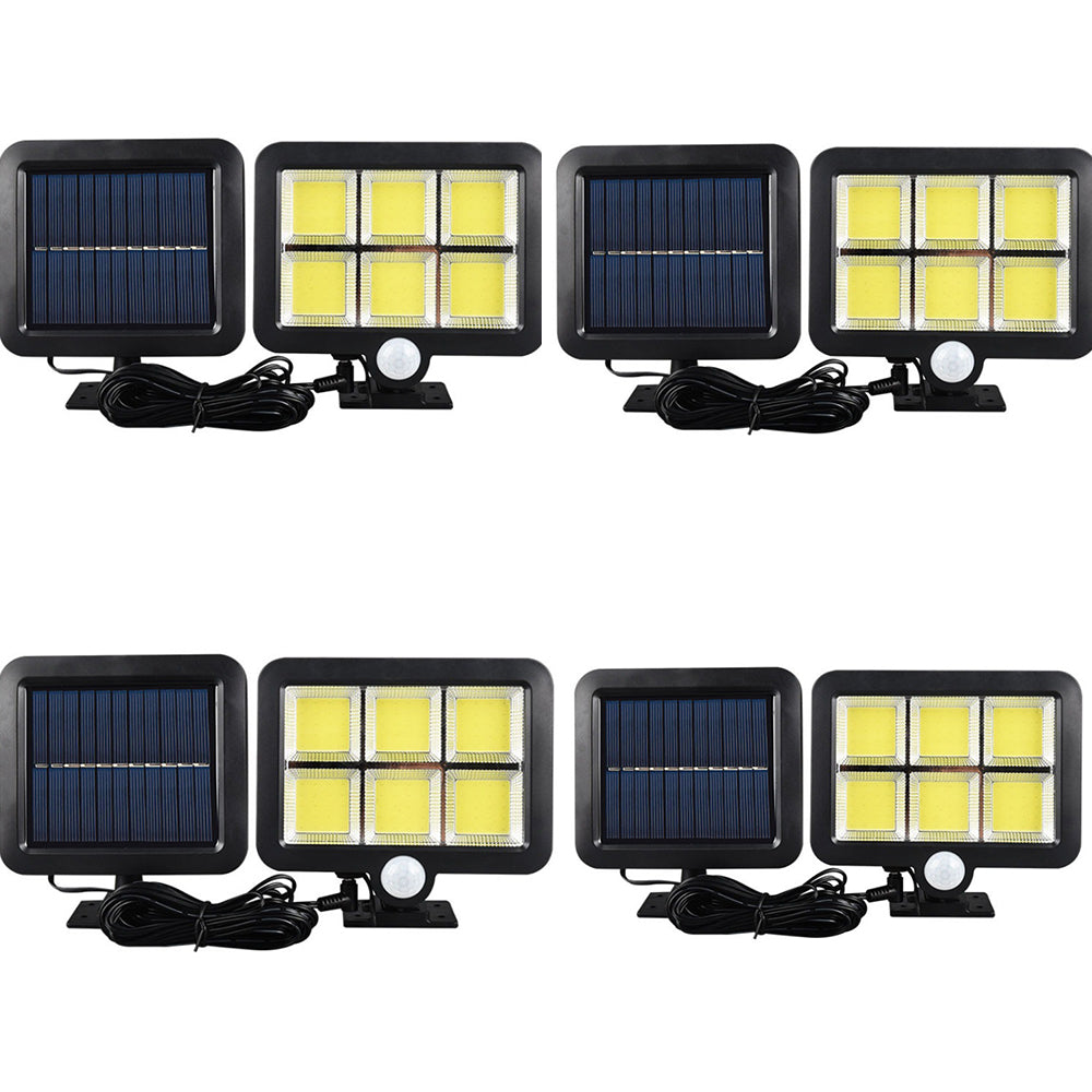Set 4 Lampa 100 Led Cob putere 100W cu incarcare solara Waterproof IP65 si senzor de miscare