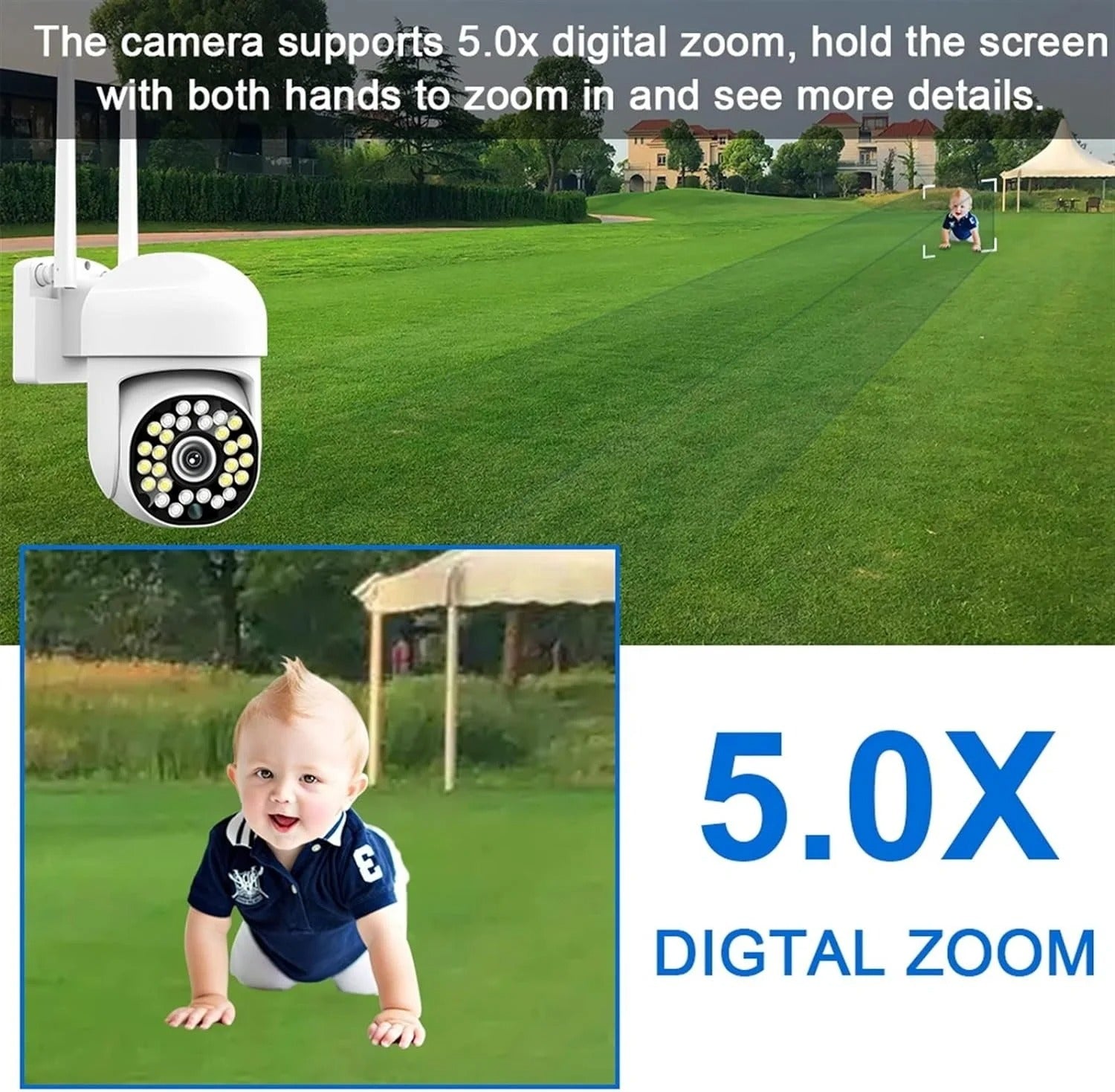 Pachet x2 Camera Wifi de Exterior Jortan Color , Senzor de Miscare, Night Vision, Vizualizare Live pe Telefon