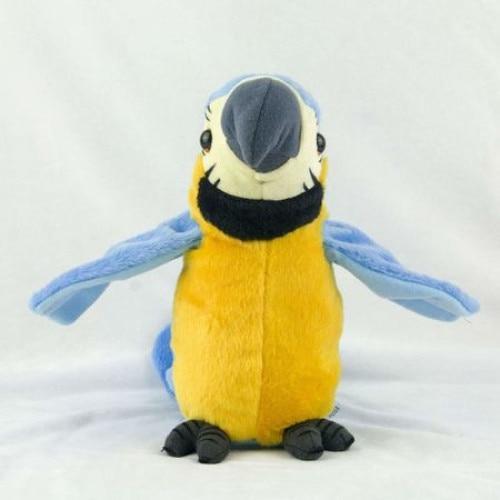Jucarie de plus interactiva papagal vorbitor, albastru