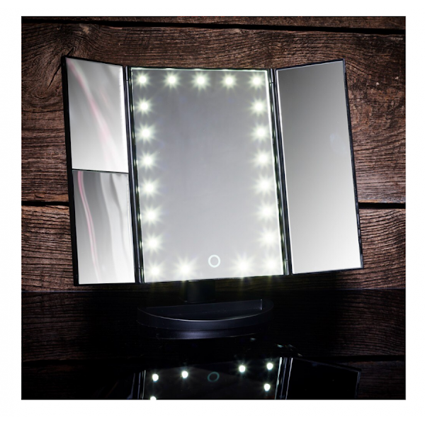 Oglinda cosmetica LED extensibila, Buton Tactil Functie de Marire